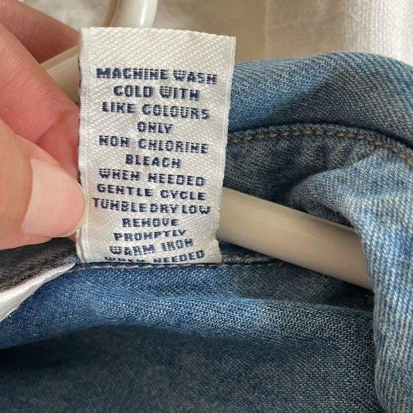 KRAZY KAT AUTUMN LEAVES DENIM BUTTON DOWN SHIRT 1X - Picture 10 of 10